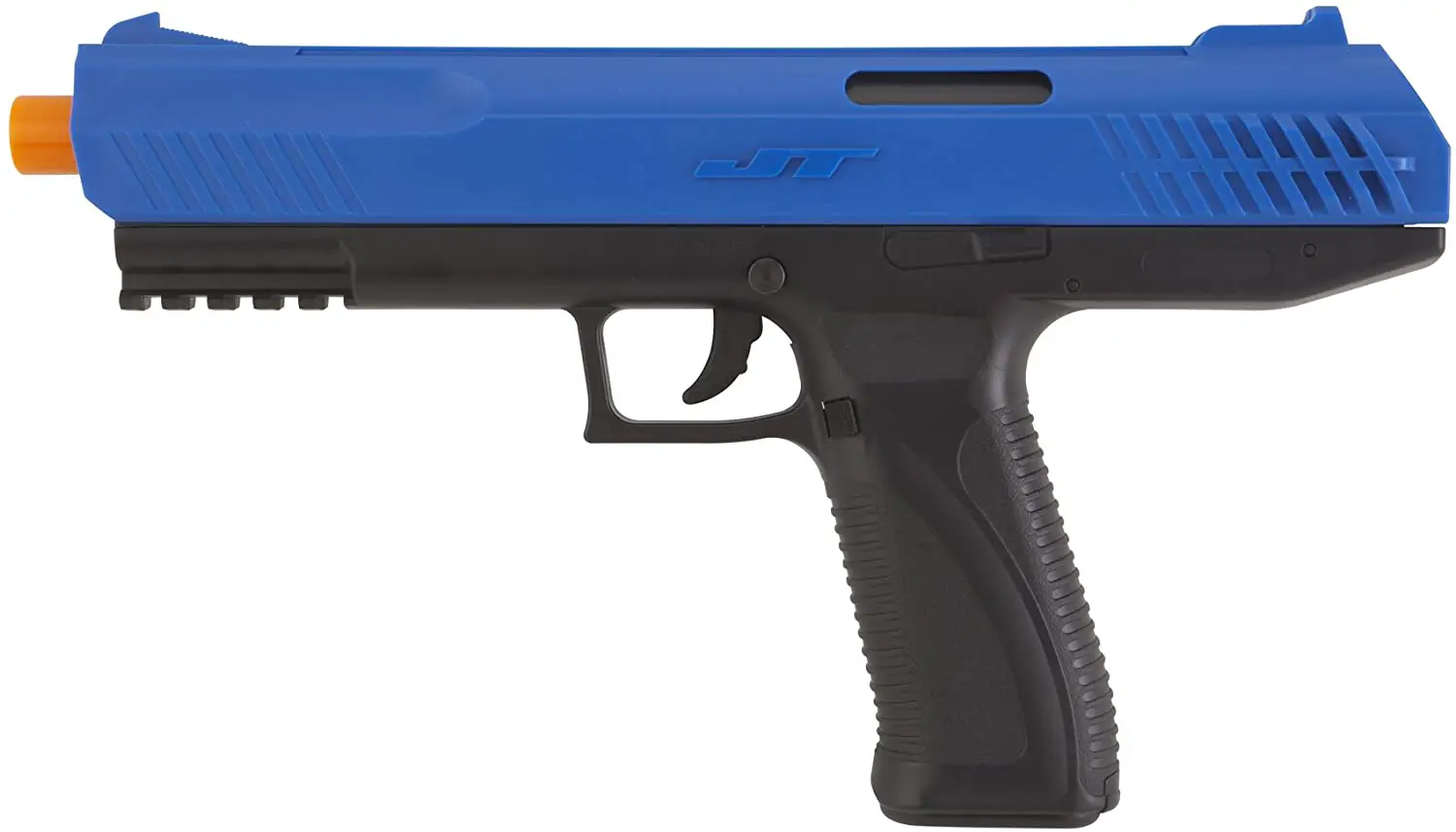 jt splatmaster z100 paintball pistol blue and black color