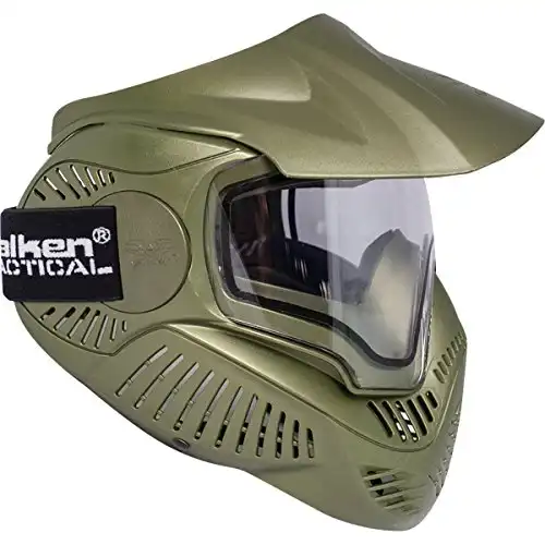Valken Paintball MI-7 Goggle/Mask with Dual Pane Thermal Lens - Olive