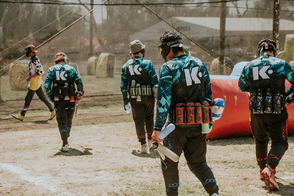 Illustration of paintball players in action, showing the excitement and intensity of the sport.
