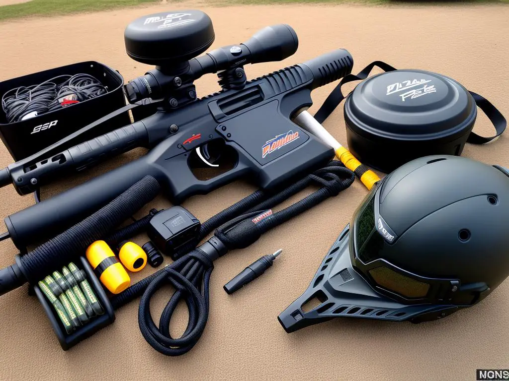 Image of paintball equipment and prices