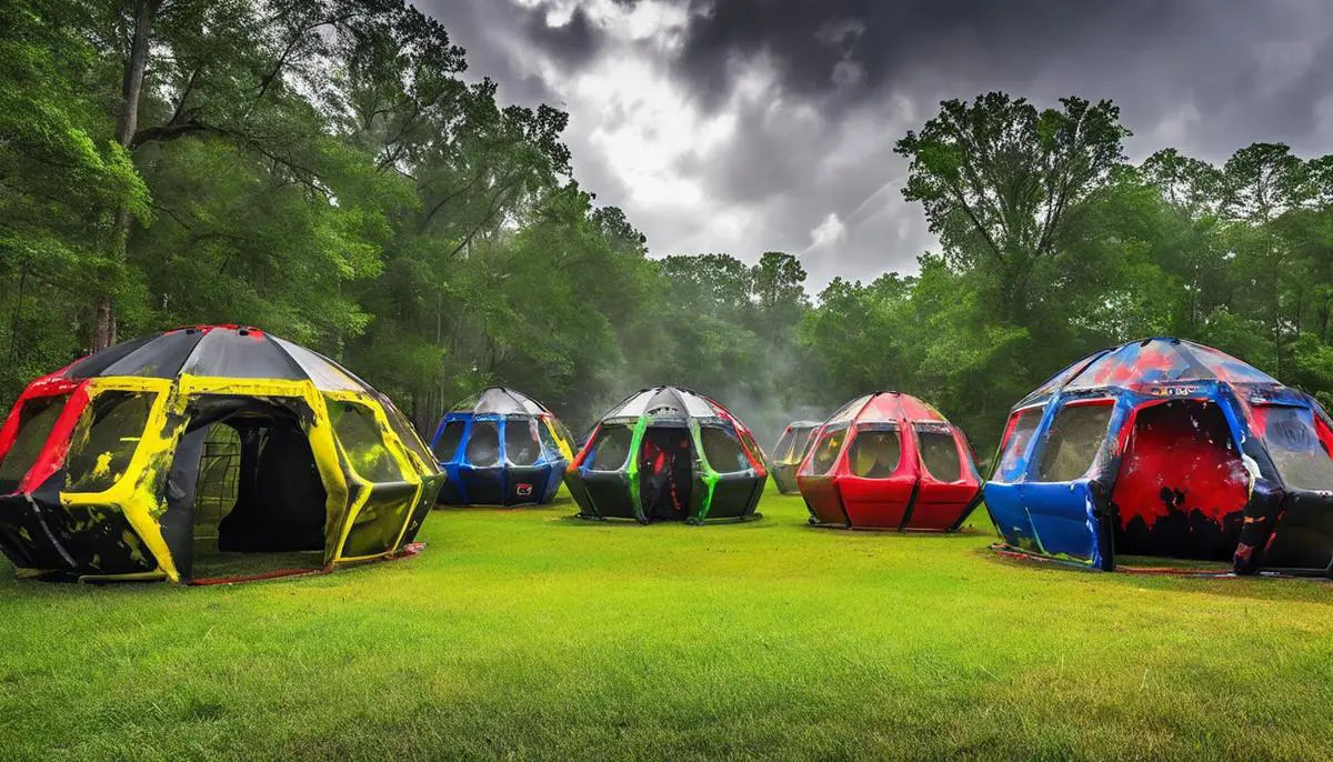 Image of diverse paintball fields in Louisiana, showcasing the thrilling and dynamic nature of the sport.