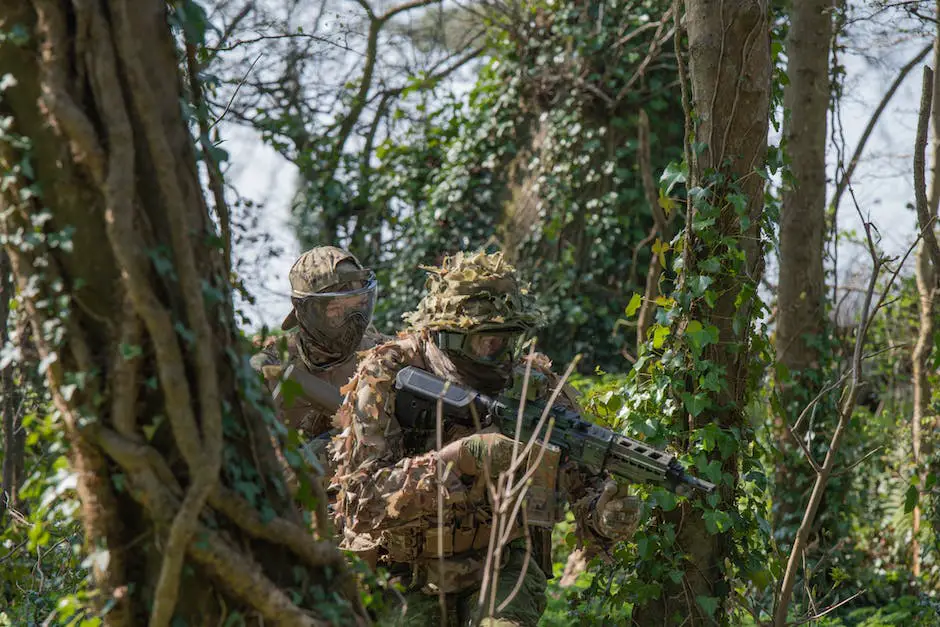 Image depicting players wearing protective gear and engaging in safe gameplay during airsoft and paintball games